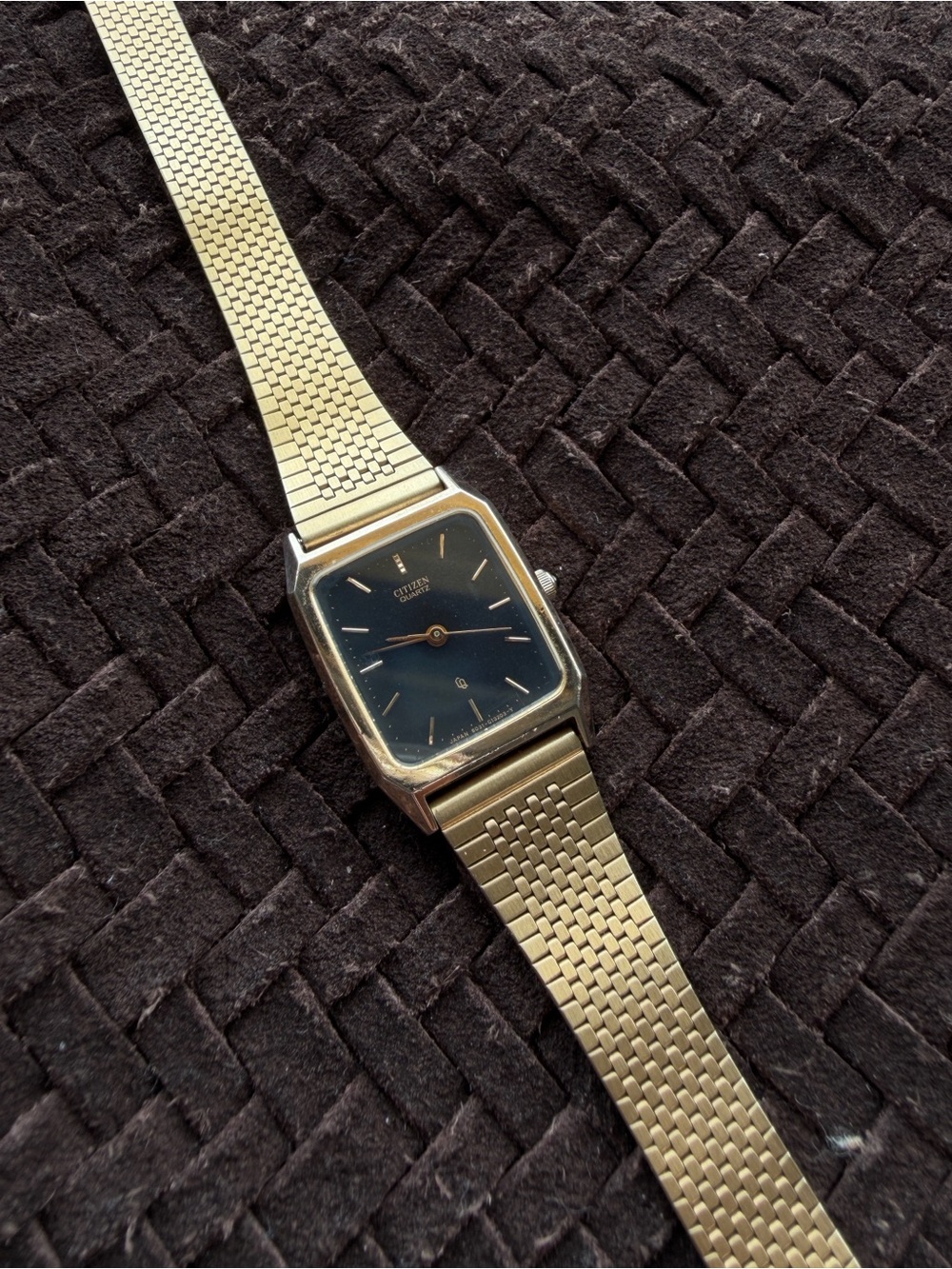 Citizen Gold-Tone Bracelet Watch with Black Dial